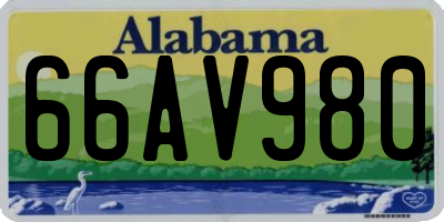 AL license plate 66AV980