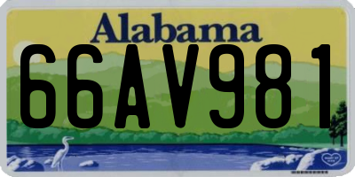 AL license plate 66AV981