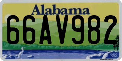 AL license plate 66AV982