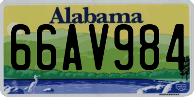 AL license plate 66AV984