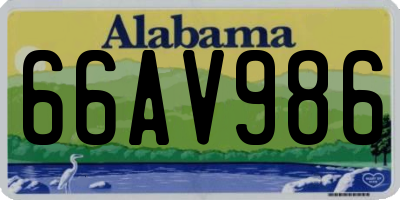 AL license plate 66AV986