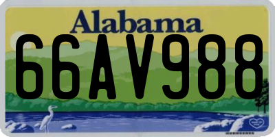 AL license plate 66AV988