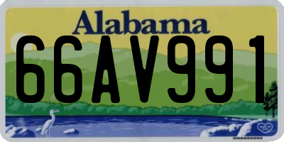AL license plate 66AV991