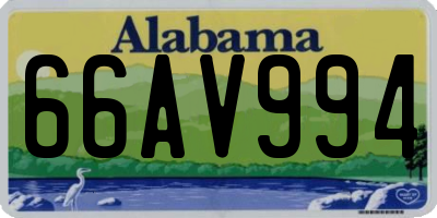 AL license plate 66AV994