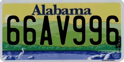 AL license plate 66AV996