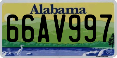 AL license plate 66AV997