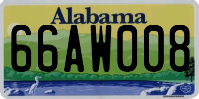 AL license plate 66AW008