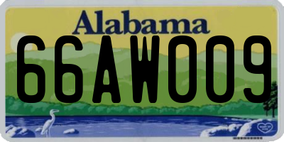 AL license plate 66AW009
