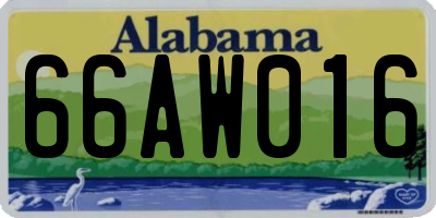 AL license plate 66AW016
