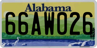 AL license plate 66AW026