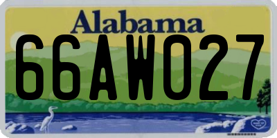 AL license plate 66AW027
