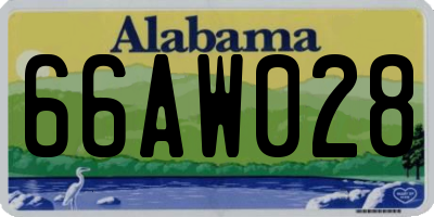 AL license plate 66AW028