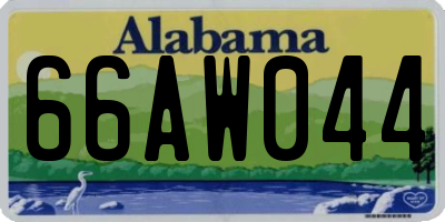 AL license plate 66AW044