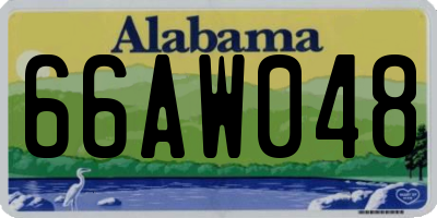 AL license plate 66AW048