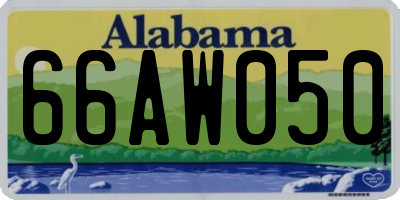 AL license plate 66AW050