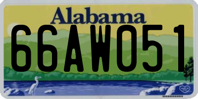 AL license plate 66AW051