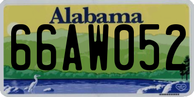 AL license plate 66AW052