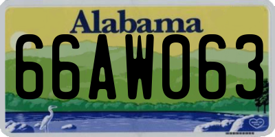 AL license plate 66AW063