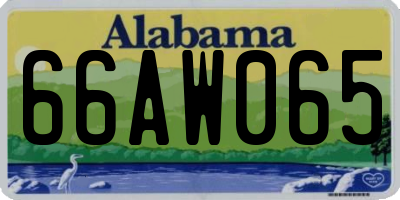 AL license plate 66AW065