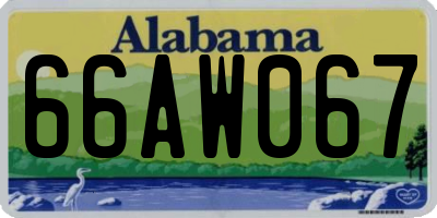 AL license plate 66AW067