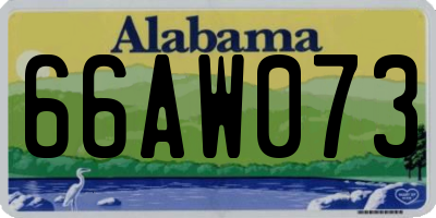 AL license plate 66AW073
