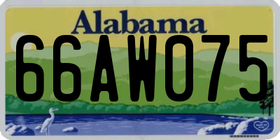 AL license plate 66AW075
