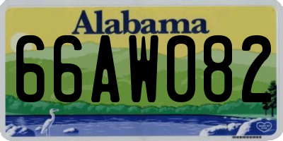 AL license plate 66AW082