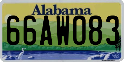 AL license plate 66AW083