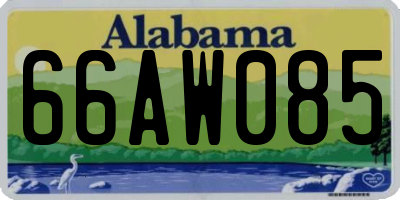 AL license plate 66AW085