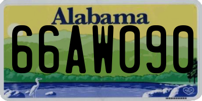 AL license plate 66AW090
