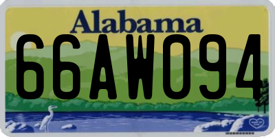 AL license plate 66AW094