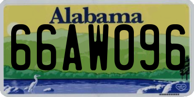 AL license plate 66AW096