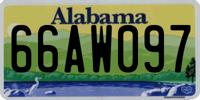AL license plate 66AW097