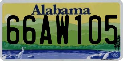 AL license plate 66AW105