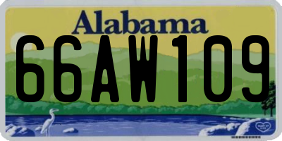 AL license plate 66AW109