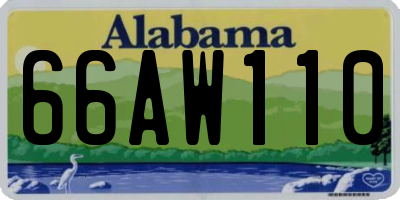 AL license plate 66AW110