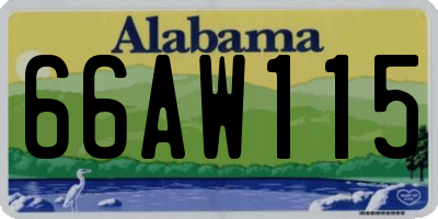 AL license plate 66AW115
