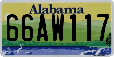 AL license plate 66AW117