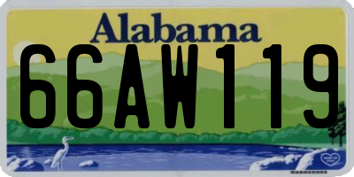 AL license plate 66AW119