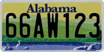 AL license plate 66AW123