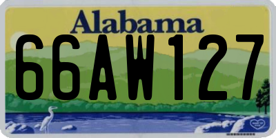AL license plate 66AW127