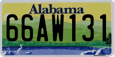 AL license plate 66AW131