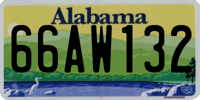 AL license plate 66AW132