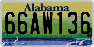 AL license plate 66AW136