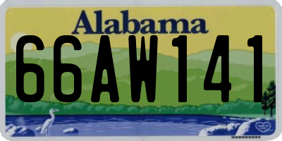 AL license plate 66AW141