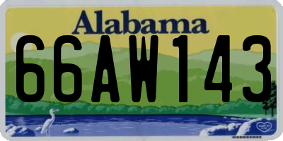 AL license plate 66AW143
