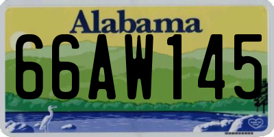 AL license plate 66AW145