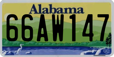 AL license plate 66AW147