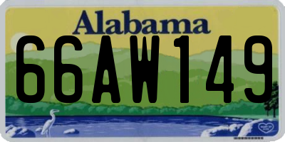 AL license plate 66AW149
