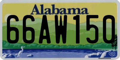 AL license plate 66AW150